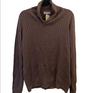 NWT Toscano Firenze Men Large Merino Wool Sweater $162